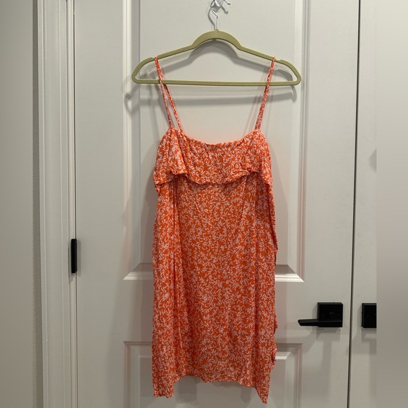 OLIVACEOUS ORANGE RUFFLE DRESS - Picture 2 of 8